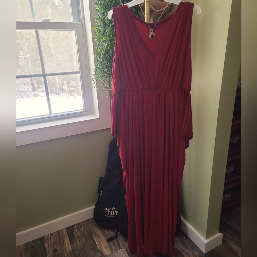 KohKoh Red Sleeveless Dress - 3x